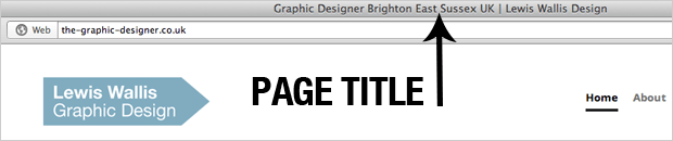 page title as seen on a browser