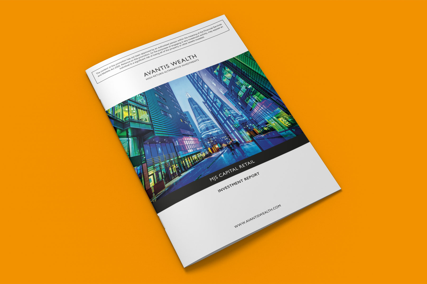 Investment report front cover design
