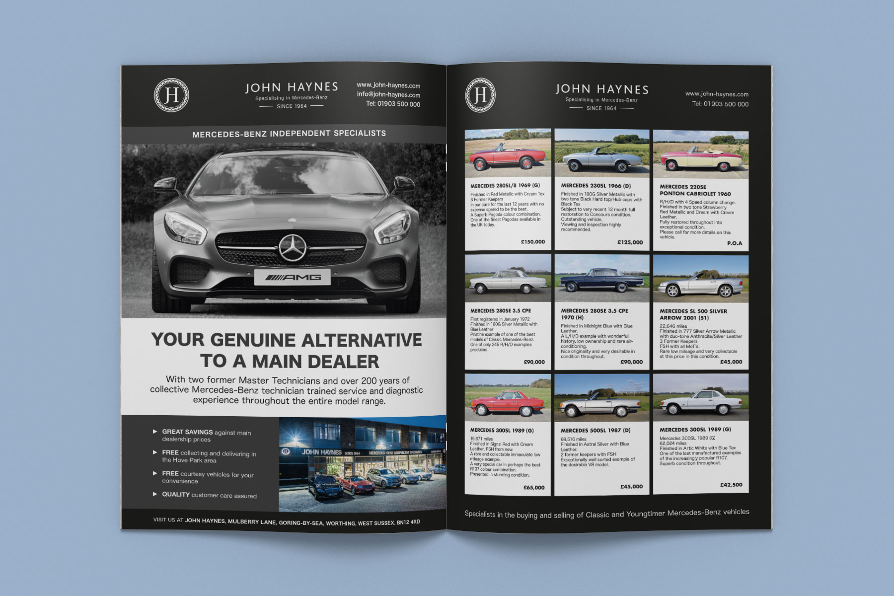 Mercedes Benz dealership magazine adverts